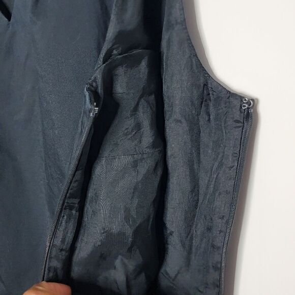 Brooks Brothers Fit and Flare Pleated Black Midi Dress - Picture 4 of 7